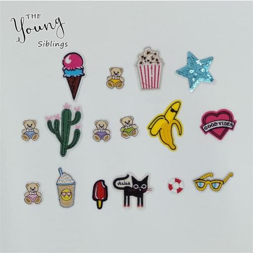 Different Types to Choose Hot melt Adhesive Applique Embroidery Patches Stripes DIY Clothing Accessory 1pcs sell YL709-YL726