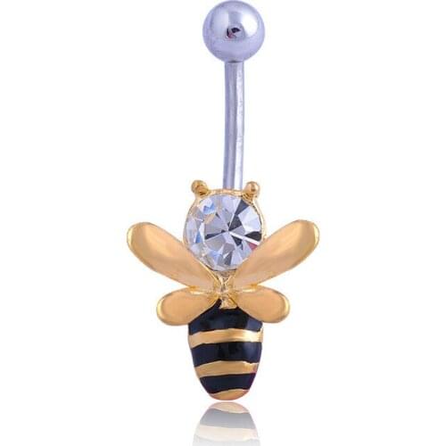 Sexy Belly Button Rings Dangle Surgical Steel Cool Crystal Belly Piercing Ring Simple