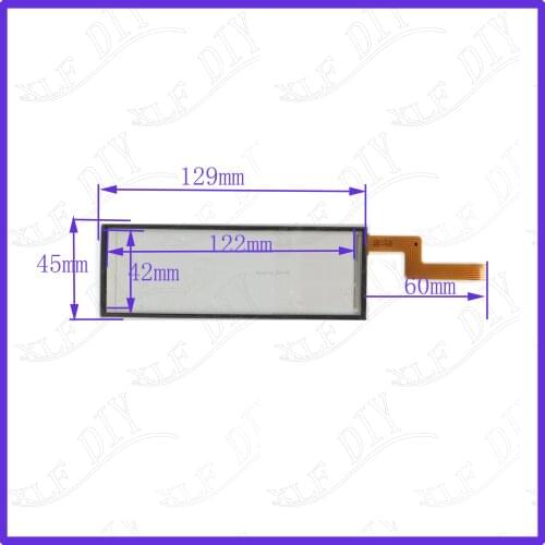 ZhiYuSun 13423-TP 129mm*45mm 7 wire TOUCH SCREEN for gps glass 129*45 touch panel