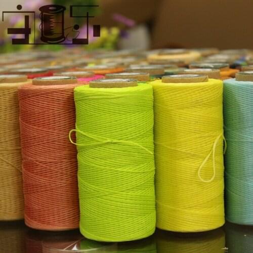 75colors 150D/16 0.8mm Leather hand-stitched sewing thread Polyester Flat waxed thread DIY handmade leather bag sewing tool 3pcs