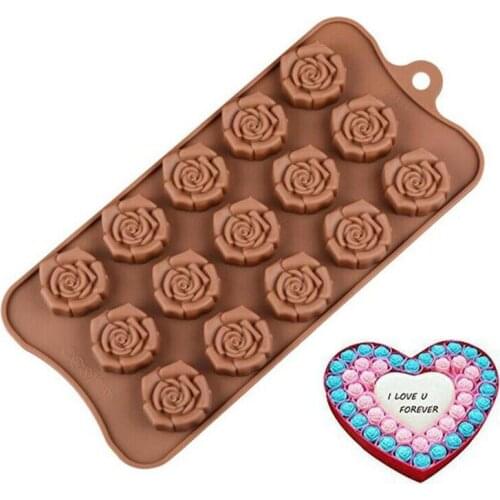 Flower Rose Silicone Mould Cake Decorating Chocolate Mold Wax Baking Ice Melts Y8A8