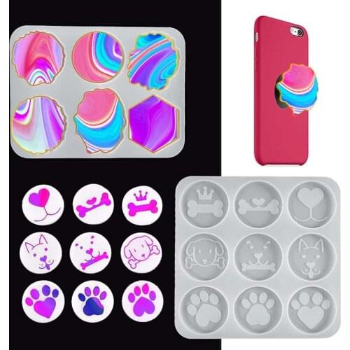Silicon Molds DIY Tools Craft Casting Mould for Resin Art Irregular Marble Mobile Phone Holder Hair Bows Accessories Decoration