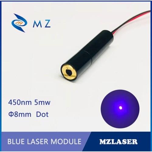 Blue dot laser 8mm450nm5mw Industrial APC Driven dot Laser Module