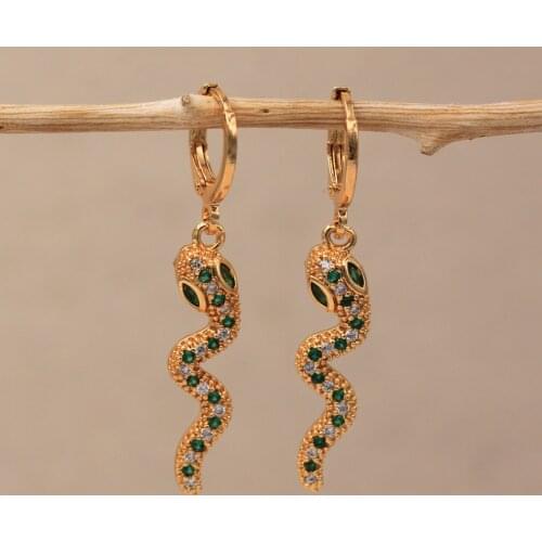 Dangle Drop Earrings Cubic Zirconia Animal Copper Earring For Women Fashion Jewelry Accessories Wedding Anniversary Gift