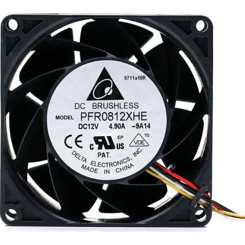 Waterproof Fan For Delta 4.9a Pfr0812xhe 8038 12V Supercharged Ultra-Violent Fan 8cm