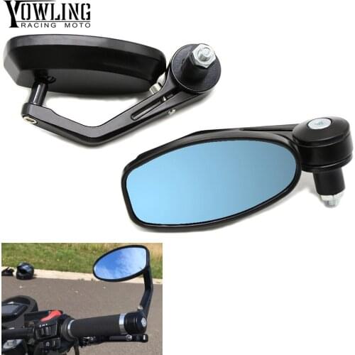 7/8" 22mm Motorcycle Aluminum Moto Rearview Mirror Rear View Handle bar End Black Side Mirrors NINJA 650R ER6F ER-6N ER6N Z900RS