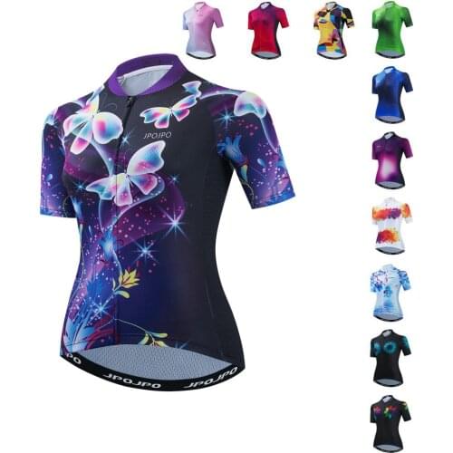 UFOBIKE Women Short Sleeve Cycling Jerseys Riding Mtb Cycle Bike Shirt Cycling Clothing Maillot Ciclismo