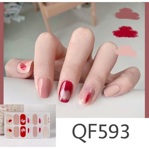 1Sheet Candy Colors New Ins Graffiti Daisy Tips Nail Art Stickers Full Cover 3D Adhesive Waterproof DIY Nail Decoration Manicure