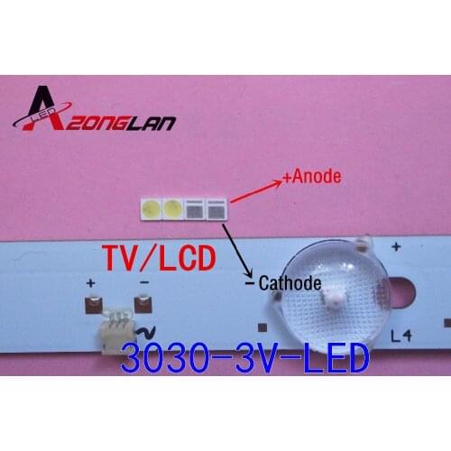 3000pcs EVERLIGHT LED Backlight 1W 3030 3V Cool white 80-90LM TV Application 62-113TUN2C/S5000-00F/TR8-T