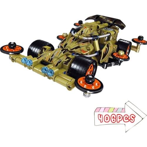 406PCS Buggies Racing Car Building Blocks Technic Pull Back Power DIY Toys Car Brick Children Christmas Gifts MOC Boys puzzle