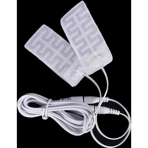 5*9CM 1 Pair 3.7V-5V USB Heated Gloves Pad Luva Calefaccion Guantes Electric USB Gloves Heater Heated Gloves Carbon Fiber Cloth