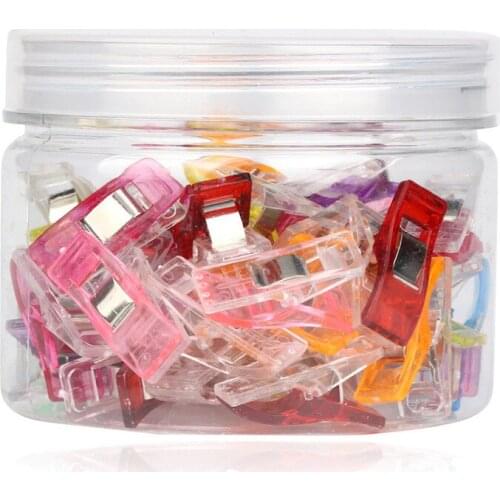 50PC Plastic Quilter Holding Clamps Sewing Craft Quilt Binding with a box