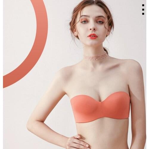 Sexy Invisible Bras For Women Strapless Bra Push Up Backless Lingerie 1/2 Cup Bralette Seamless Brassiere Female Underwear