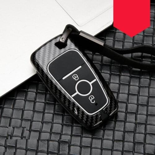 Carbon fiber key case cover For Ford Fusion Mustang Explorer F-150 F-250 F-350 2017 2018 Ranger Accessories Fob Shell Hot