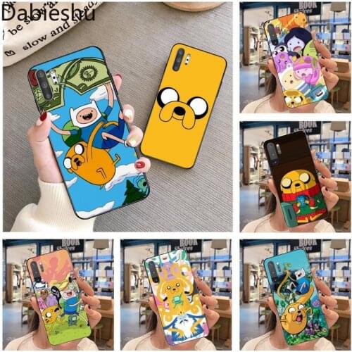 Adventure time Silicone Black Phone Case For Samsung Note 7 8 9 10 Plus lite Galaxy J7 J8 J6 Plus 2018 Prime