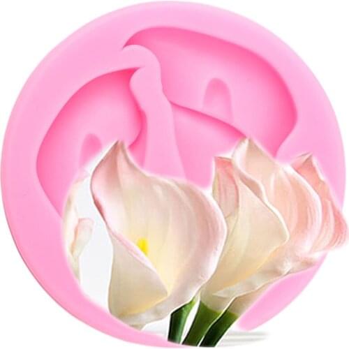 Flower Calla Lily Silicone Molds Cake Decorating Tools Cupcake Topper Fondant Molds Candy Chocolate Gumpaste Mould Resin Moulds