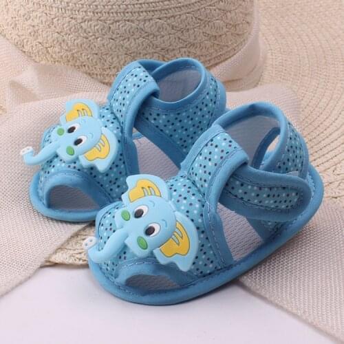 0-1 Year Old New Cartoon Elephant Baby Shoe Cloth Soft Bottom Toddler Shoes Baby Childrens Shoes