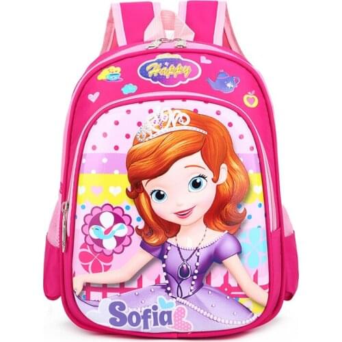 Disney kindergarten school bag childrens school bag baby 3-5-6 years old Sophia car frozen backpack boys and girls backpack