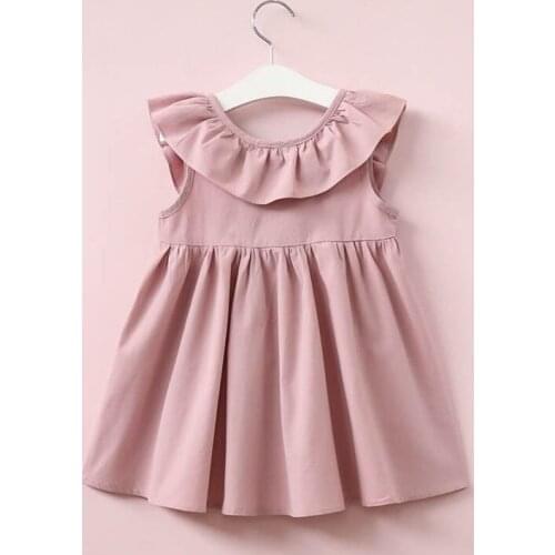 Adorable newborn baby girls summer summer sleeveless kids wide ribbon bowknot design backless dress costume toddler vestidos