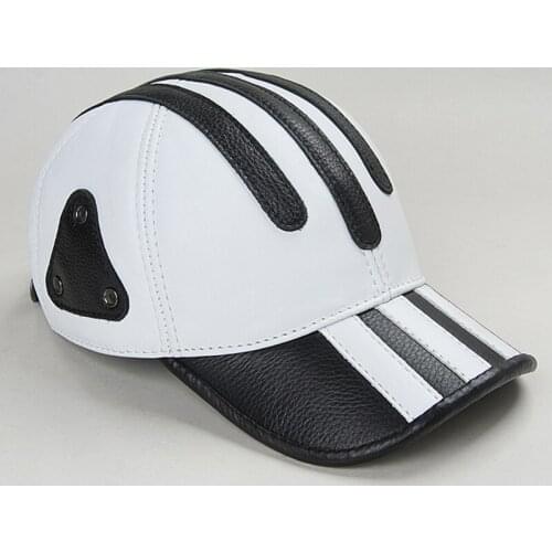 Exclusive Korean High Quality Genuine Leather Ponytail Baseball Caps For Men Women Youth Locomotive Hip-Pop Bone Leisure Hat