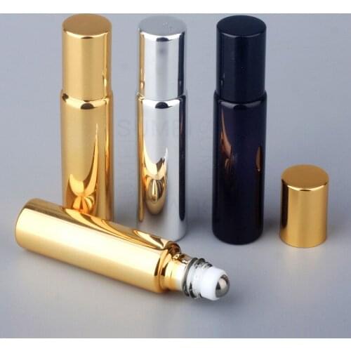 5ml 10ml Essential Oil Bottles Roll On Stainless Steel Roller Ball Massager Eye Cream Perfume Refillable Empty Bottle Container