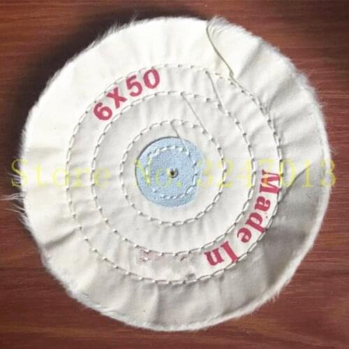 6”*50 white yellow blue Buffs Cotton Clothes Buffs for Jewelry Polishing