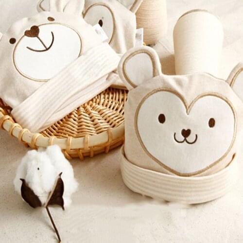 Cotton Newborn Baby Tire Caps With Ear Girls Boys Hats With Bow Spring Summer Baby Girls Clothing Accessories