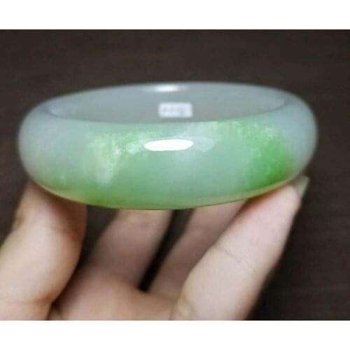 J11#Qinghai material and Tianyu ice bottom green white jade bracelet