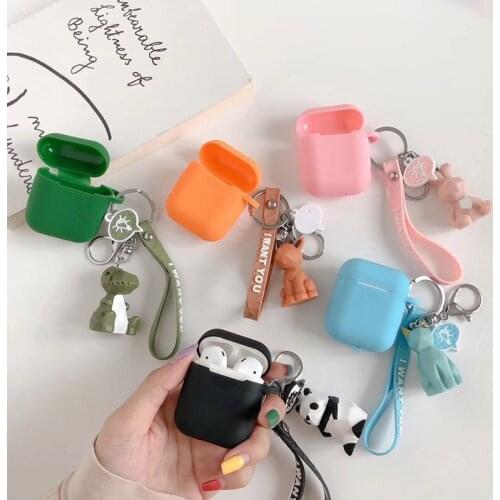 Hot Cute Mosaic Abstract animal Wireless Earphone Charging Cover Bag for Apple AirPods 1 2 Soft silicon Bluetooth Box Headset