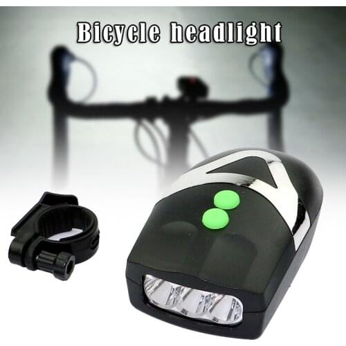 Hot Selling Bike Front Light Bicycle Horn Set Battery Powered Bike Headlights Waterproof for Outdoor Sports