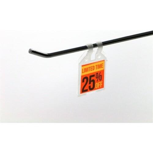 Metal shelf Hanger Tag Buckle Pocket wire Basket Price Talker Frame Label Name Card Display Hook Tag Clear Swing Sign Clip Snap