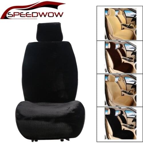 SPEEDWOW Soft Plush Car Seat Cover Car Seat Cushion Pad Winter Warmer Supply Automobiles Seat Covers Universal Car-Styling