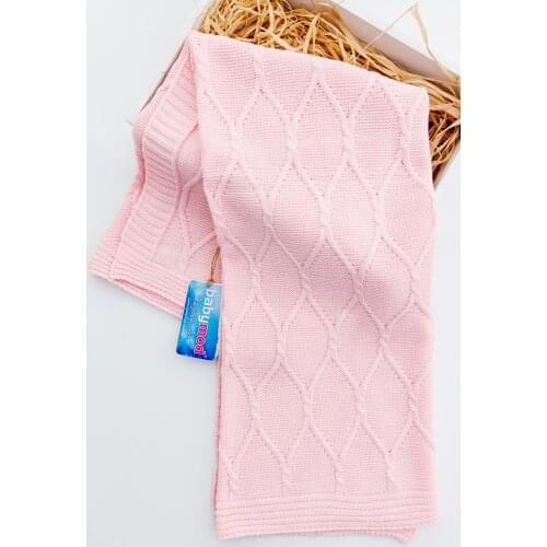 Pink Tricot Baby Girl Blanket