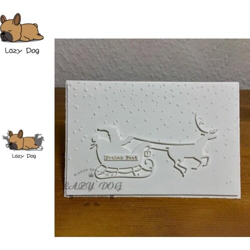 Santa Sleigh Deer Christmas Metal Cutting Dies Scrapbooking Stencil DIY Craft Embossing Die Cuts Card Making New Dies For 2019