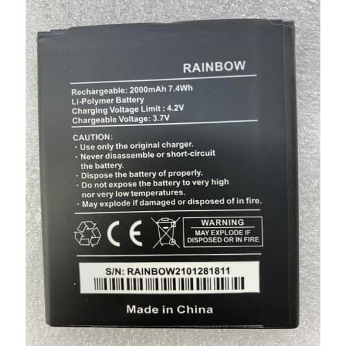 HST New Battery 2000mAh wiko 5222 Replacement Battery For Wiko Rainbow Jam / Rainbow Lite Cell Mobile Phone Batteries