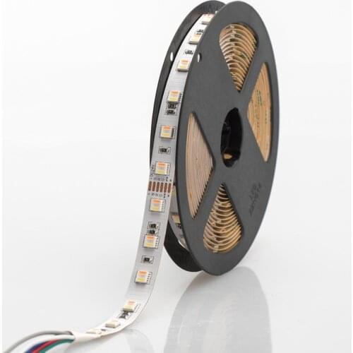 RGB+CCT LED Strip 5050 60led/meter 12V 24V 5 in 1 chips CW+RGB+WW Flexible Dual White Temperature Adjustable RGB LED Stripe