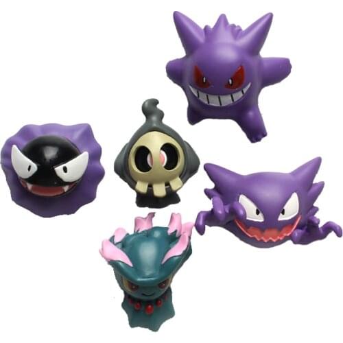 TAKARA TOMY Pokemon Anime Figures Haunter Gengar Misdreavus Duskull Action Figure Collect Model Toys Gifts for Children