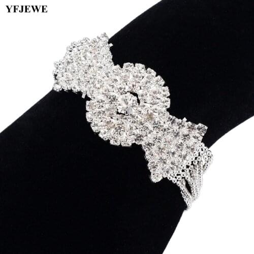 YFJEWE Luxury Silver Color Chain Link Bracelet for Women Ladies OL Style Copper Bracelet Jewelry Wholesale Free Shipping B185
