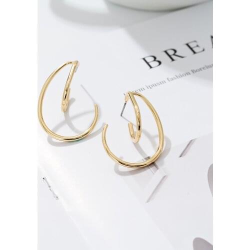 Punk Style Stereo Surround Copper Earrings for Women Metal Earrings Jewelry Wholesale