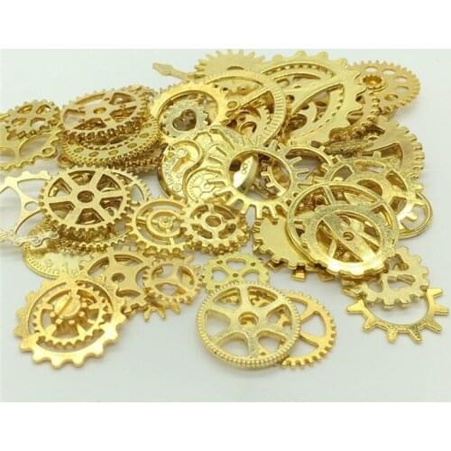 100g/lot Mixed Punk Wind Alloy Gear DIY Handmade Jewelry Accessories