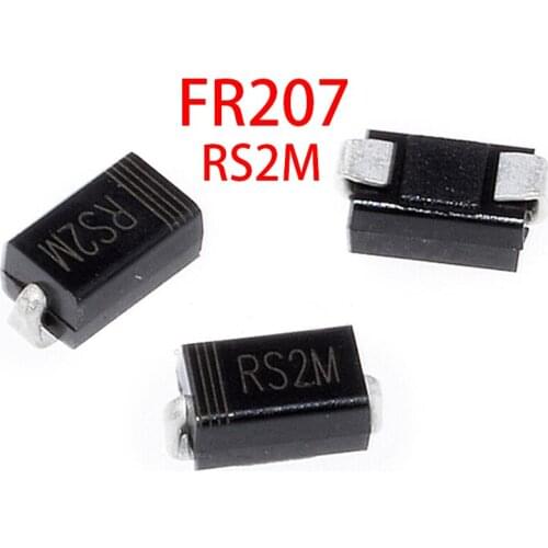 100PCS RS2M DO-214 FR207 DO-214AC SMA Rectifier diode