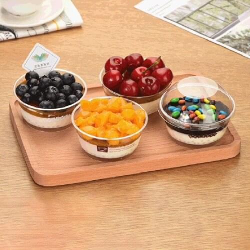 25/50pcs 150ml Plastic Large Dessert Cups Bowl Reusable Yogurt Mousses Cup Dessert Container Tableware Party Wedding Supplies