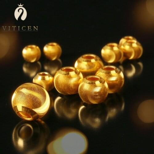 999 Pure Gold Round Bead Pendant Womens Fashion Jewelry Accessories Send Girlfriend Necklace PendantFactory Dropshipping