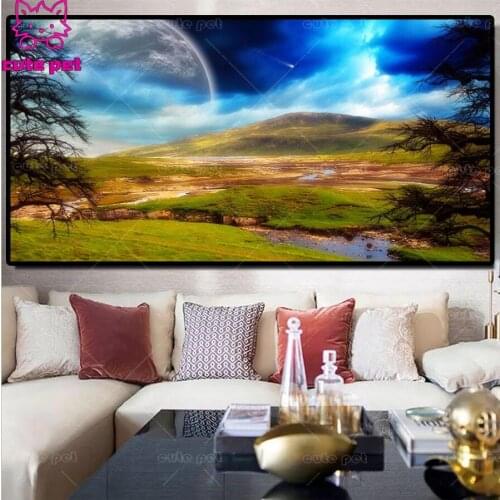 DIY Diamond Painting planet natural diamond Embroidery 5d mosaic Diamond rhinestone painting needlework cross stitch room decor