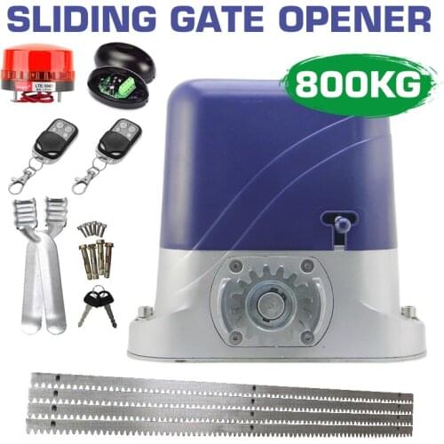 800kg Automatic Remote Control Sliding Gate Motor Drive with 4m Steel Racks Electric Sliding Gate Door Opener Actuator Operator
