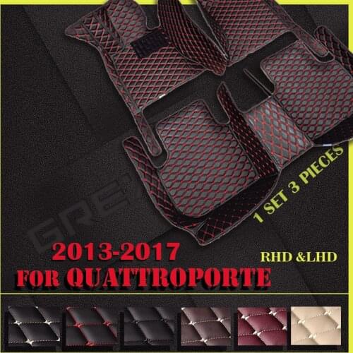 Leather Car floor mats for Maserati quattroporte 2013 2014 2015 2016 2017 Custom auto foot Pads automobile carpet cover