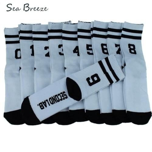 Free shipping Fashion men and women casual cotton Lovers thick number socks soft and comfortable towel tube socks