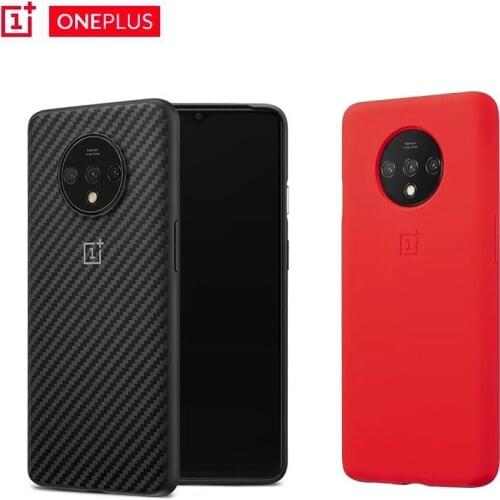 100% Original Oneplus 7T Case Bumper Carbon Back Cover Nylon Oneplus 7T Sandstone Black 100% One Plus 7T Silicon Red Case