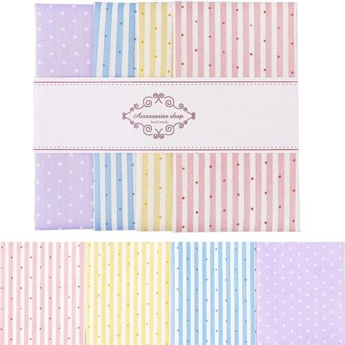 Dailylike 4 Pcs Cotton Fabric Set Quilting Cotton Craft Fabric Bundle Sewing Patterns Patchwork DIY Crafting For Beginners