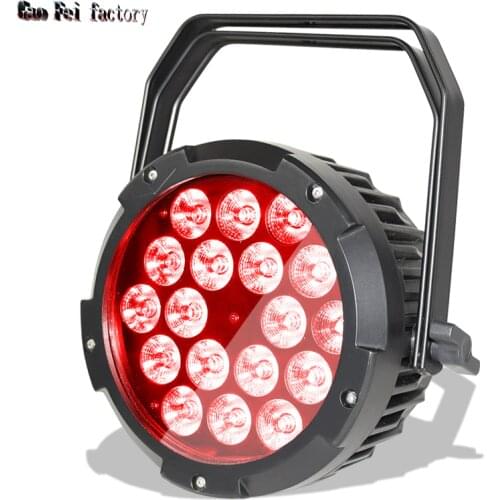 DJ Lights LED Flat Par 18x12W 4In1 RGBW Lighting Outdoor Waterproof DMX Control Uplighting Sound Activated For Wedding Party